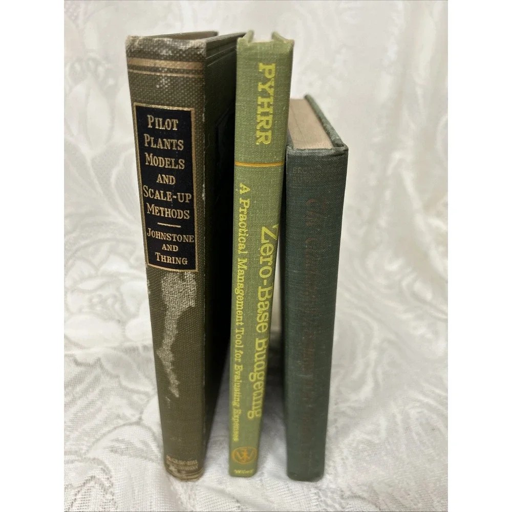 ANTIQUE BOOK Lot Of 3 Worn Display Staging Decor Shelf‎ Decorations, Educational